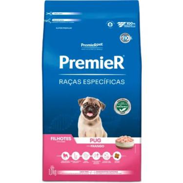 Imagem de Ração Seca Premier Pet Raças Especificas Pug para Cães Filhotes Porte Pequeno - 1 Kg