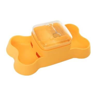 Imagem de IEUDNS Dispensador de petiscos para cães de estimação, alimentador lento, botão de pressão, brinquedo interativo para cães, tigela de comida para gatos,