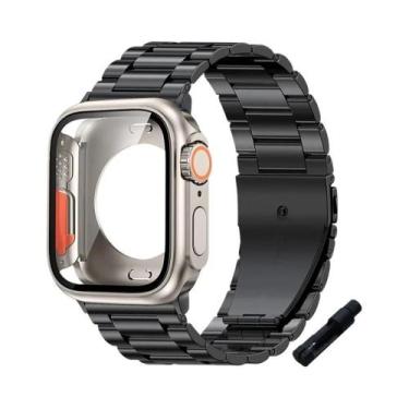 Imagem de Pulseira De Aço Inoxidável Para Apple Watch 45mm 41mm 40mm 44mm Bracel