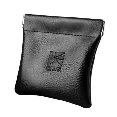 Imagem de Capa para monitor auricular KBEAR BP01 para IEMS, mini capa portátil de couro PU com fecho de mola para KZ ZS10 PRO, ZAR, ZAS, fones de ouvido, cabos, pontas de ouvido, carregadores de telefone, joias