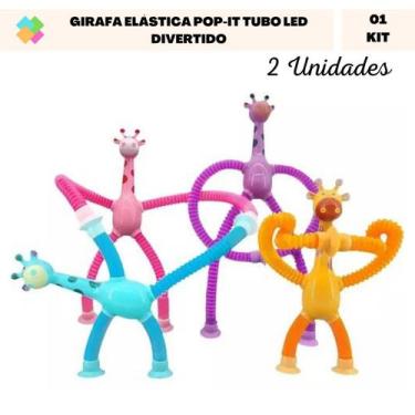 Imagem de Girafa Elástica Pop-It Tubo LED Divertido (2 Und) - Art Brink