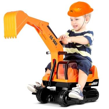 Imagem de Quadriciclo Motoca Escavadeira Crianças +12m 50kg + Capacete Infantil