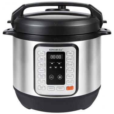 Imagem de Panela de Pressão Elétrica KINGBULL 12 em 1, Multiuso Instantânea com Revestimento Antiaderente, Cozimento Lento, Panela de Arroz