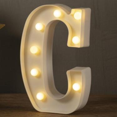 Imagem de Letreiro LED Marquee Lights Sign HXWEIYE C Warm White