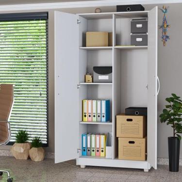 Imagem de Multiuso Armário 2 Porta Para Escritório Quarto com Prateleira - Genti