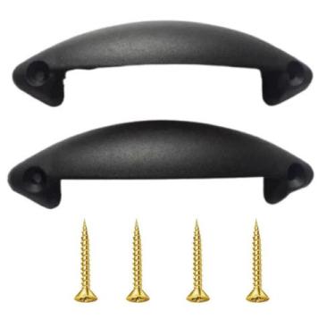 Imagem de Puxador para cama Box Baú Portas Armários Gaveta 2 Unidades, 4 Parafus