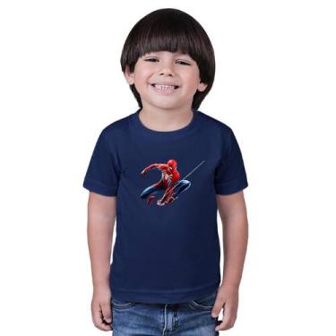Imagem de Blusa de manga infantil Estampado Homem Aranha - Marcelo, Azul, 8