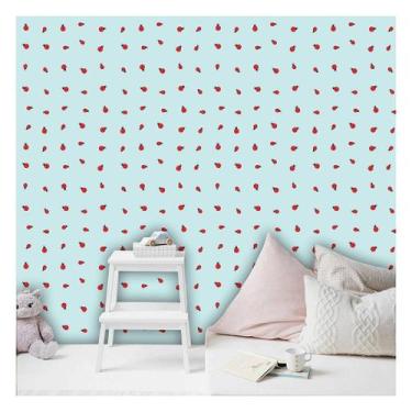 Imagem de Papel de Parede Decorativo Infantil Joaninha - Adesivo Autocolante 3M 