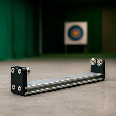 Imagem de Testador giratório de flecha de precisão para tiro com arco – Verificador de retidão de eixo de seta de alto desempenho para ajuste, fletching, reparo e testes de cabeça larga – estável e preciso