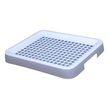 Imagem de FJMQHU Banheiro para Coelhos, Banheiro para Coelhos, Removível, Fácil de Limpar, Suprimentos para Animais de Estimação, Banheiro para Porquinhos-da-índia, Pe, Cinzento/Branco