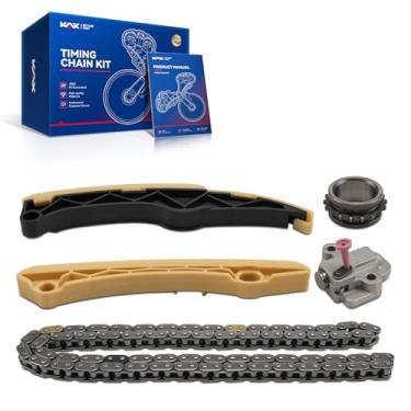 Imagem de KAX Kit de corrente de distribuição para Hyundai Accent 2012-2020, Kia Soul 2017-2019, Tucson 2016-2018, Rio 2012-2020, serve para motores L4 1.6L/2.0L DOHC, substituição OE 244202B611 com engrenagem