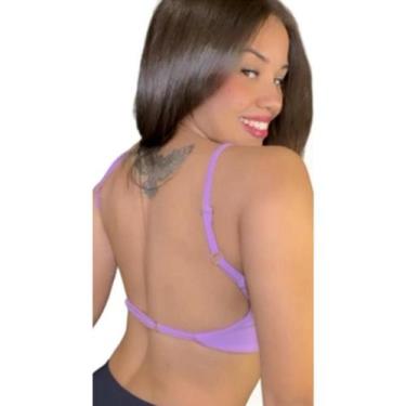 Imagem de Top Feminino Costa Nua em Poliamida Tecido Duplo Zero Transparência Al