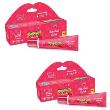 Imagem de Kit 2 Balm Hidratante Labial BabaSoul Gostinho de Chiclete Candy Lips 