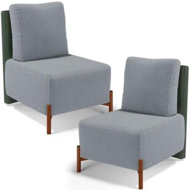 Imagem de Kit 02 Poltronas Decorativas Sala De Estar Living Hungria L02 material