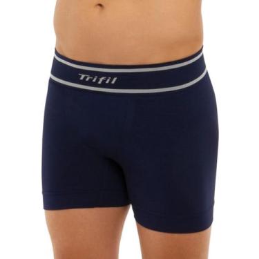 Imagem de Cueca Adulto Boxer Sem Costura Trifil - CE0643, Azul marinho, M