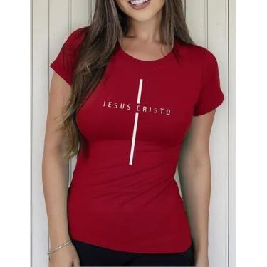 Imagem de Camiseta Camisa Algodão Feminina Masculina Adulto Gospel Evangélica Ca