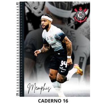 Imagem de Caderno corinthians capa dura - 1 matéria - 80 folhas - grande - Janda