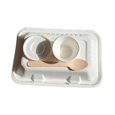 Imagem de Kit Delivery Sustentável Hamburgueira Pote E Colher 50cd - ECOEASY