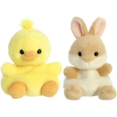 Imagem de Brinquedo de pelúcia Aurora Palm Pals Darling Duck/Ella Bunny, conjunt