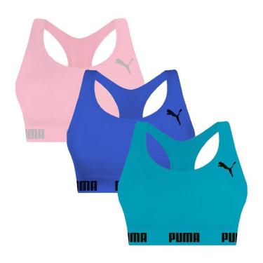 Imagem de Kit 3 Tops Puma Nadador Sem Costura Feminino