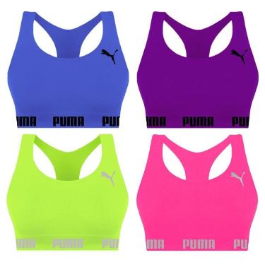 Imagem de Kit 4 Tops Puma Nadador Sem Costura Feminino
