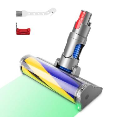 Imagem de E.LUO Cabeça de escova de rolo macio compatível com Dyson V7 V8 V10 V11 V15-Acessório de limpeza de piso rígido, cabeça de substituição motorizada antiarranhões, serve para aspiradores sem fio Dyson