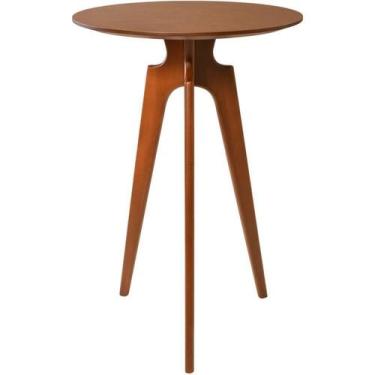 Imagem de Mesa Bistrô Grécia Alta Madeira Maciça Tampo Lâminado Castanho - REFIN