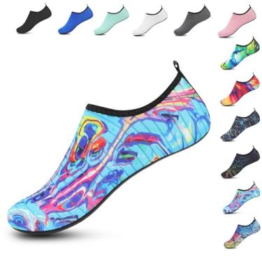 Imagem de Sapatos aquáticos de secagem rápida para homens e mulheres meias aquáticas leves para nadar na praia, Grafite, 5.5-6.5 Women/4.5-5.5 Men