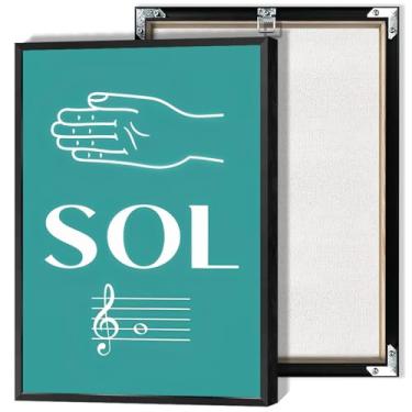 Imagem de Solfège Placas Manuais Cartazes Teoria Musical Tela Arte de Parede Minimalista Coro Diretor Música Gráfico Aula Gráfico Pintura Para Sala de Estar Quarto Escritório Decoração de Parede 30,5 x 40,6 cm