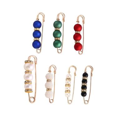 Imagem de 7 peças de broches de pérolas da moda para mulheres e meninas, roupas, vestidos, acessórios de decoração, vendidos em combinações, Colorido., General