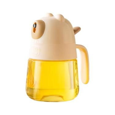 Imagem de Garrafa dispensadora de azeite, pulverizador de óleo pequeno para cozinhar 2 em 1, cozinhar para churrasco, saladas, assar (branco)