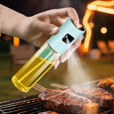 Imagem de Pulverizador de óleo para cozinhar, pulverizador de névoa fina de óleo – Frasco de 96 g para cozinhar, assar e fritar a ar, utensílios essenciais de cozinha (azul)