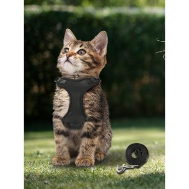 Imagem de Coleira para gatos com corda longa de nylon, respirável, leve e design antiescapamento M