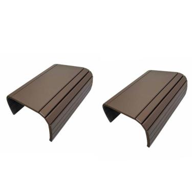 Imagem de Kit 02un Esteiras Reta Flexível Para Braço Sofá Chocolate