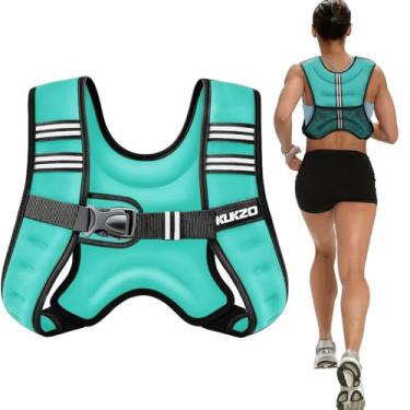 Imagem de KUKZO Colete feminino com peso de 3,6 kg, unissex, refletivo, treinamento de força, para corrida, cardio e exercícios
