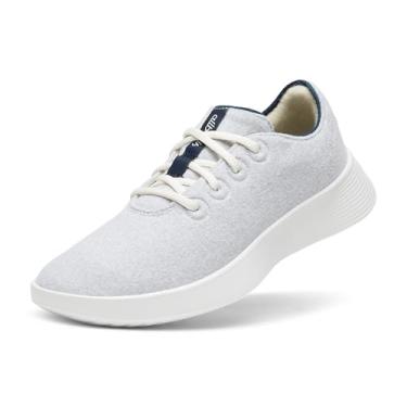 Imagem de Allbirds Tênis feminino Wool Runner 2, Cinza claro/azul marinho (nevasca), 36