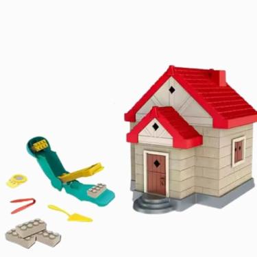 Imagem de Kit de Construção Casa de Areia Mágica Brinquedo DIY Casa em Miniatura com Blocos Conjunto Educativo para Crianças