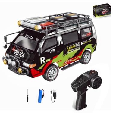 Imagem de OYDL 1:24 Scale Delica RC Car, 2.4GHz 4WD Off-Road Brushed RC Truck with Variable Speed, Manual 3-Speed Gearbox, LED Headlights Highly Detailed Simulation Model for Adults Teens