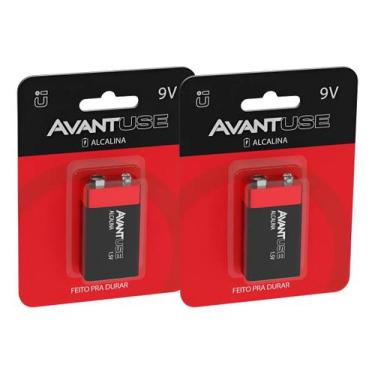 Imagem de Kit 1, 2, 3, 4 ou 5 Baterias Pilha Alcalina 9v Cod 4081000145 Avant Us