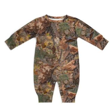 Imagem de Macacão de bebê AuHomea Hunting Camo de manga comprida 3-6M de algodão