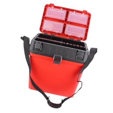 Imagem de Deevoka Pesca Tackle Box Trunk Storage Box Lures, Vermelho