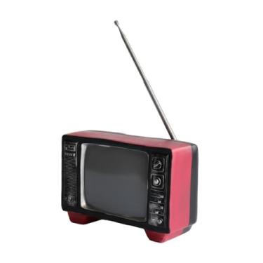 Imagem de Ｂｅｓｇａ Estátua de resina decorativa em formato de rádio vintage para casa, ideal para bar, quarto, armário ou sala de estar, Rosa