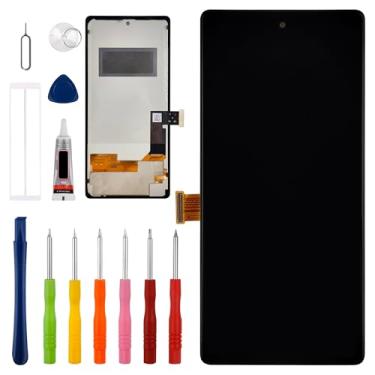Imagem de Vvsialeek Novo conjunto de digitalizador de tela LCD sensível ao toque compatível com Google Pixel 6 GB7N6, G9S9B16 [6,4 polegadas] com ferramentas de reparo - com bisel