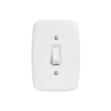 Imagem de Interruptor 1 Tecla de Embutir Branco Lig Simples Pluzie
