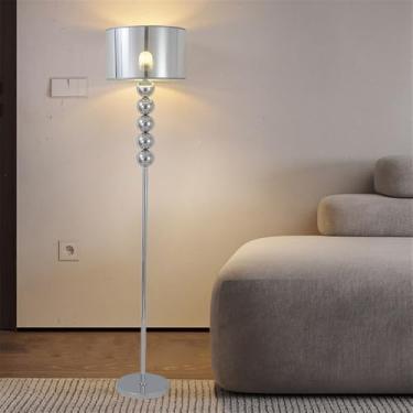 Imagem de Luminária de chão contemporânea de luxo, com design moderno e artístico, ideal para sala de estar, quarto, escritório, casa de campo, hotel ou residências. Possui LED, design retrô e criativ