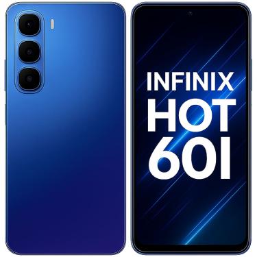 Imagem de Smartphone Infinix Hot 60i, 256GB, 8GB RAM, Tela 6,6, Android 14, Câmera 50MP, Bateria 5000mAh, Dual SIM, Azul