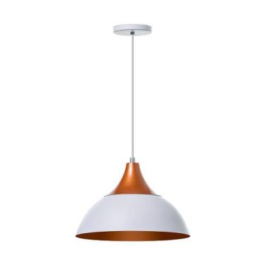 Imagem de Lustre Pendente Sala Estar Balcão Panamá - Ideallume, Branco com topo 