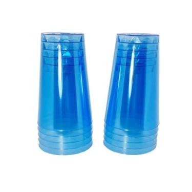 Imagem de Copo acrilico 300ml azul translucido c/10un. - Sertplast