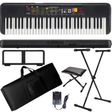 Imagem de Teclado Musical Yamaha PSR-F52 61 teclas + Suporte + Capa + Banco