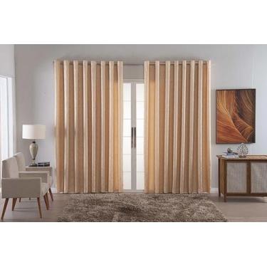 Imagem de Cortina Jacquard Luxo Em Tecido Semi Blackout Sala 6,00X2,80 - B.F Con